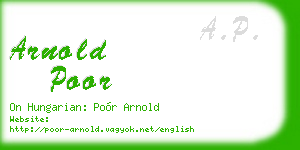 arnold poor business card